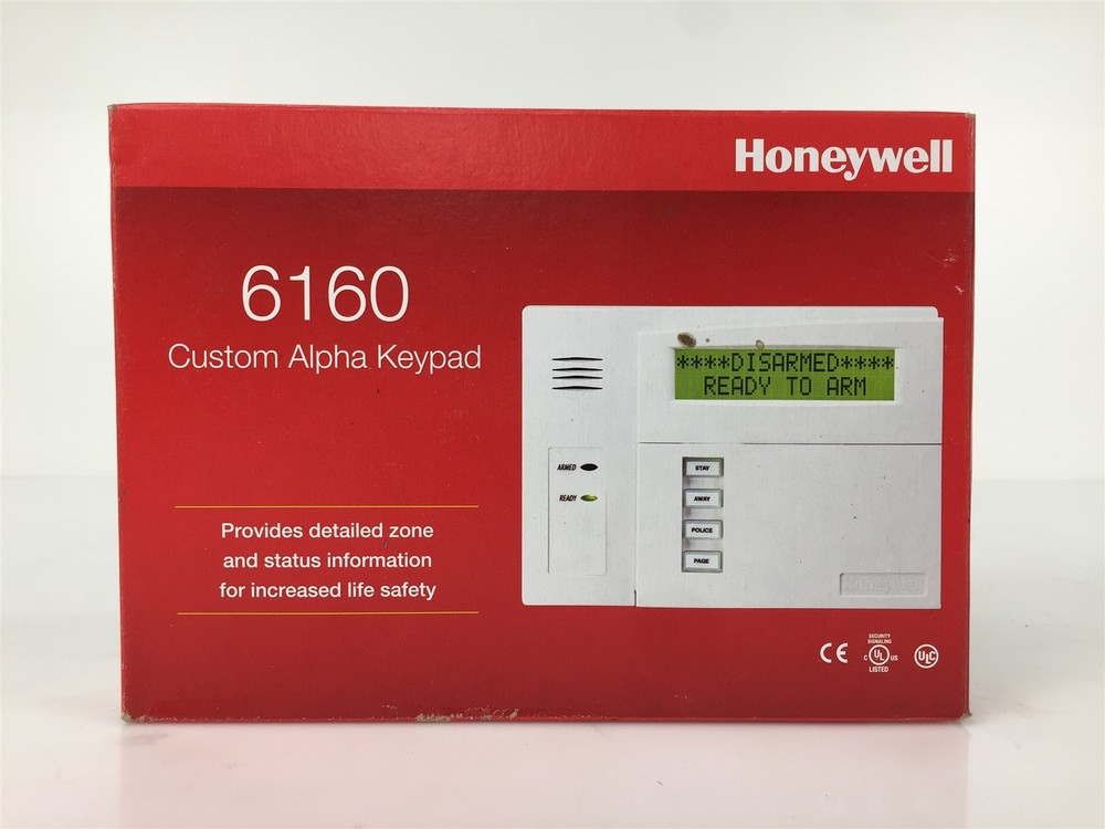 Honeywell 6160 Security Ademco Alpha Display Keypad - White