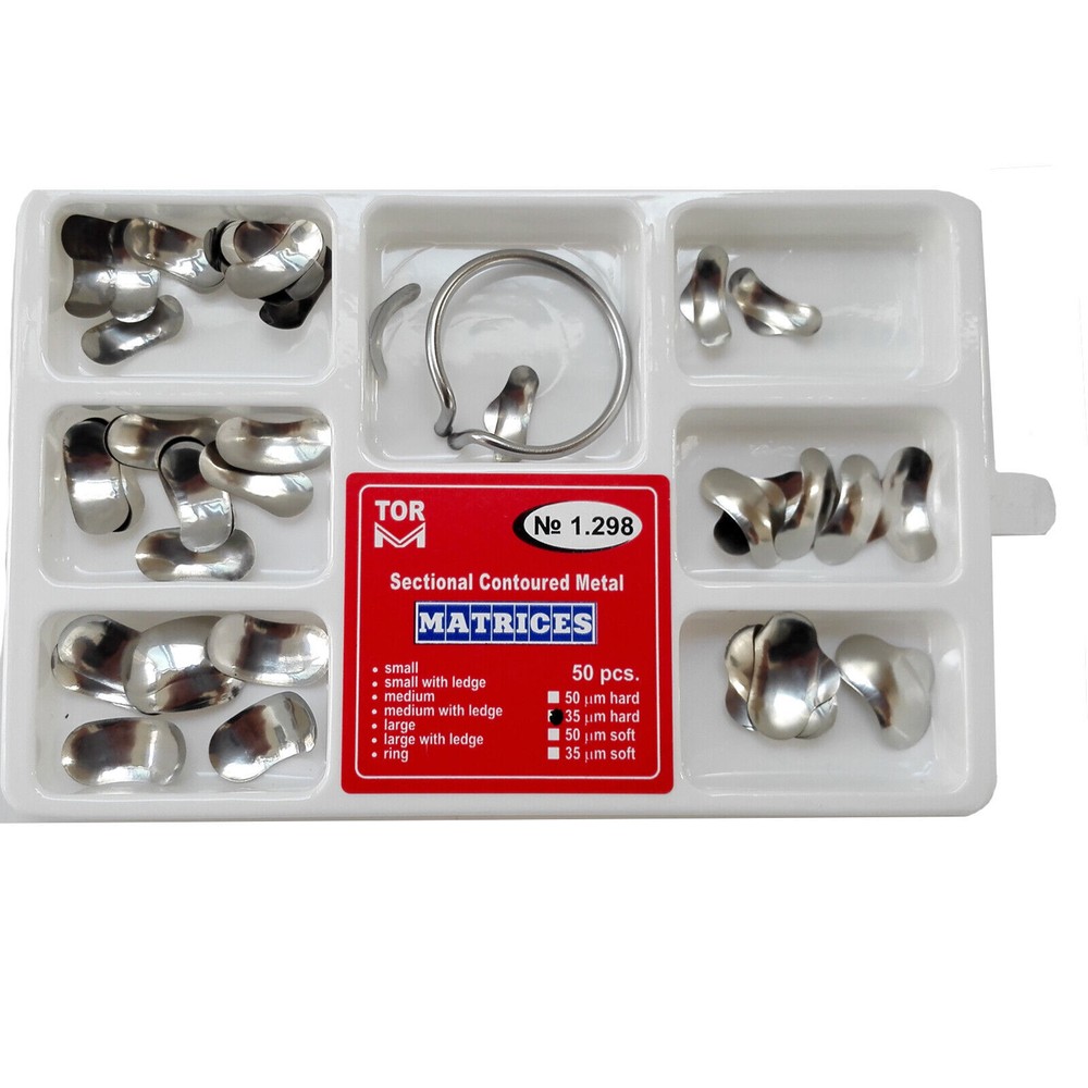 5 Sizes Dental Refills Saddle Contoured Matrices Matrix Bands Springclip TOR VM