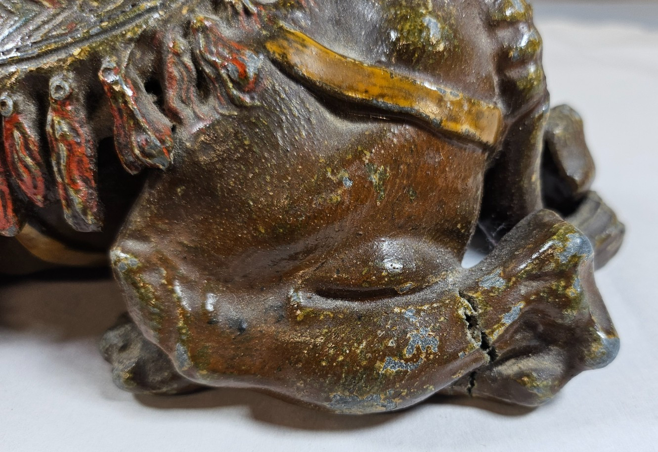 Vintage Spelter Camel Inkwell Heavy Desk Piece Bronze Tone As-Is 2lb 8oz