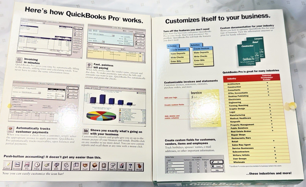 Quicken QuickBooks Pro Version 4.0 CD version for MacOS 7.x, 8.x