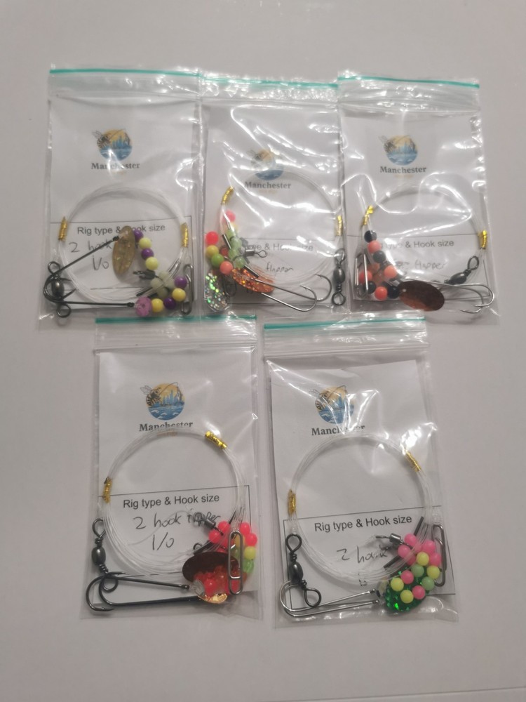 4x 3 hook flapper sea rigs Amnesia & Koike Classic hooks