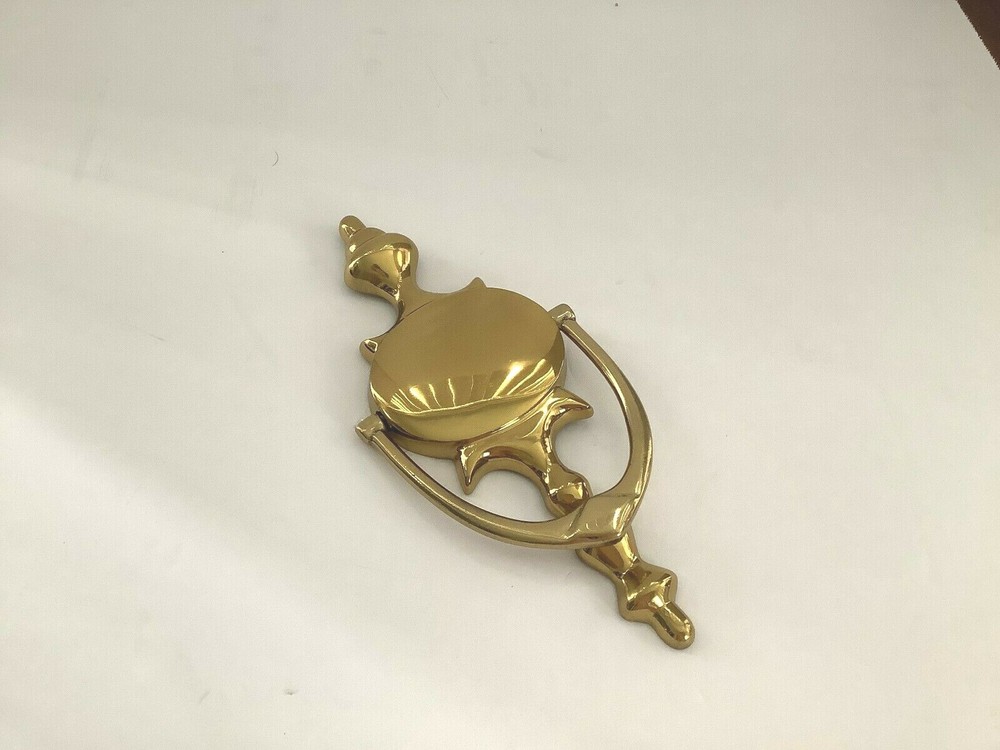 Solid Shiny Brass Door Knocker w/Mounting Hardware Engravable