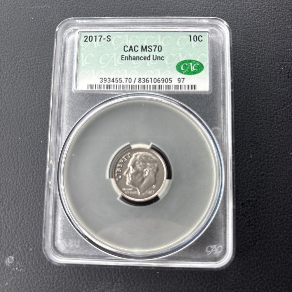 2017-S Enhanced 10C CAC MS70 Dime