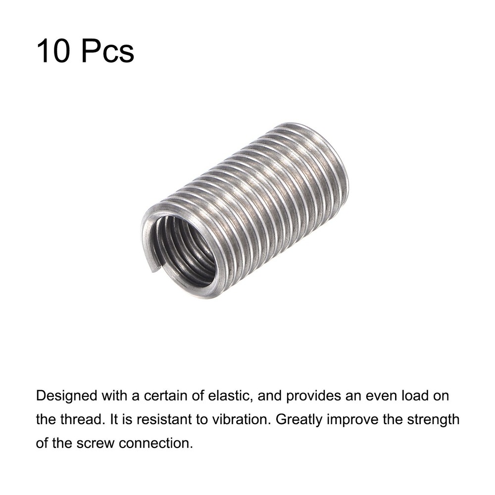 3/8-16 UNC 3 0D Stainless Steel Wire Thread Insert Threaded Sleeve 10pcs
