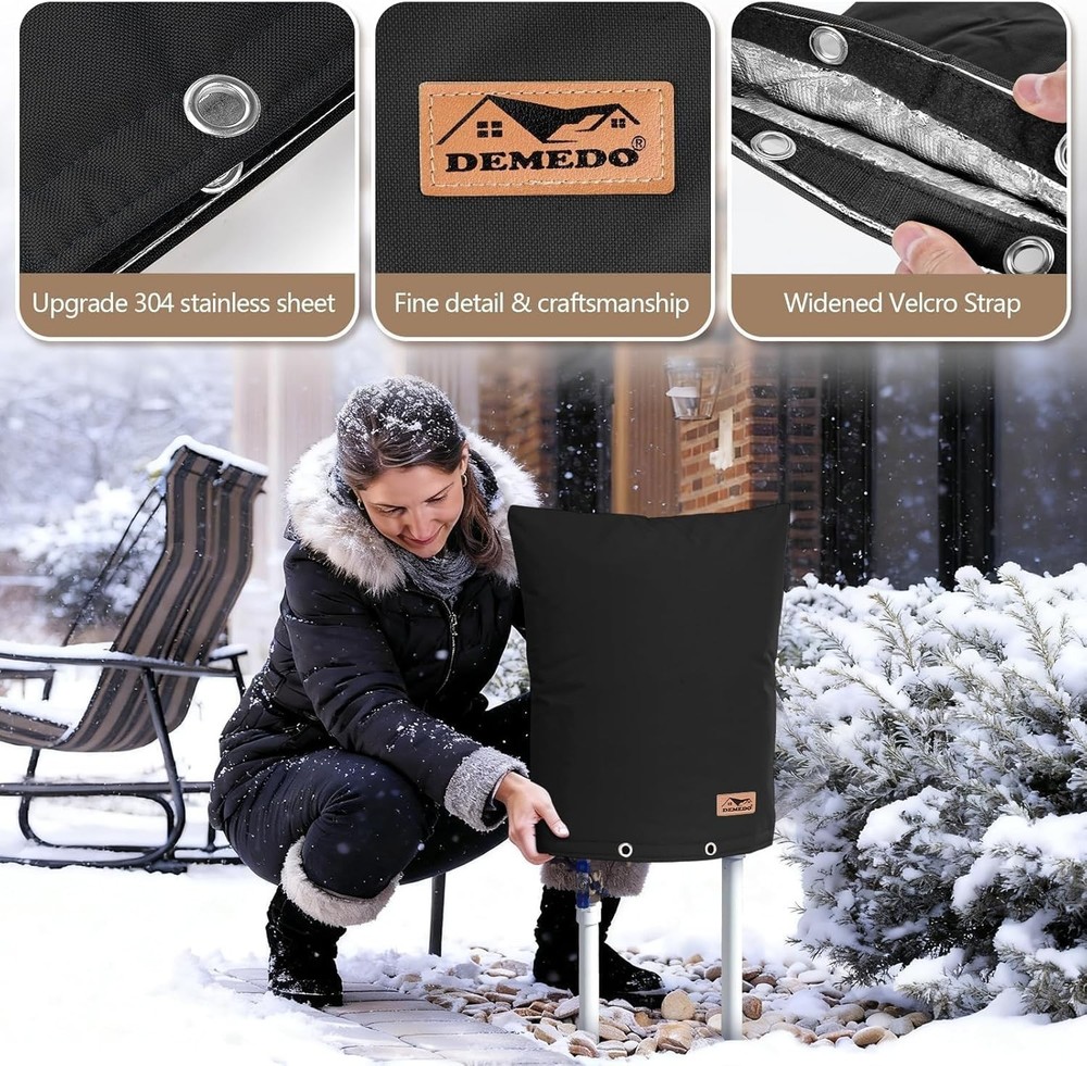 Triple Layered Insulation Backflow Cover - 16''W x 20''H, Secures from Elements