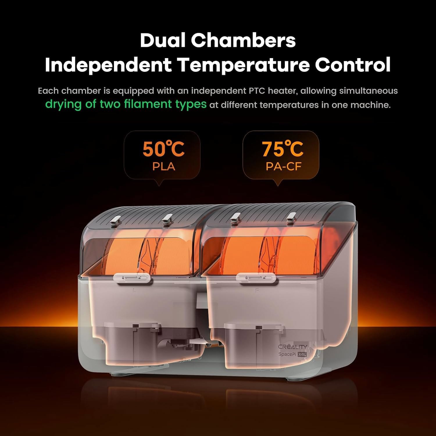 Creality Space Pi X4L Filament Dryer Box 4 Spools 3D Printer Filament Dehydrator