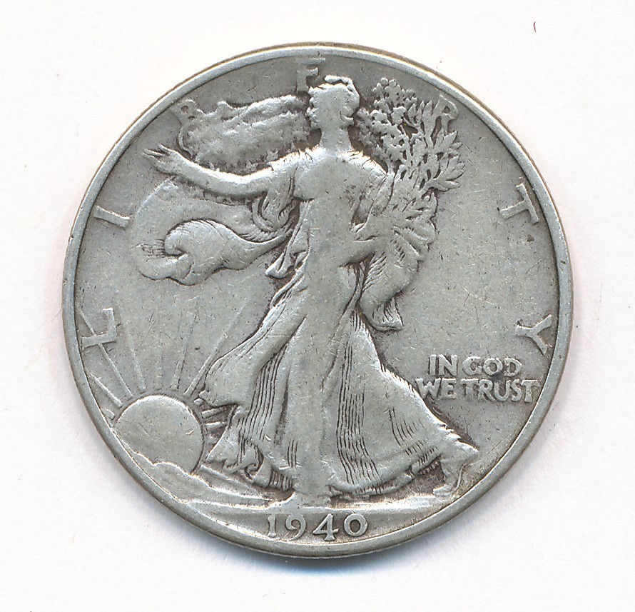 1940 P WALKING LIBERTY SILVER HALF DOLLAR