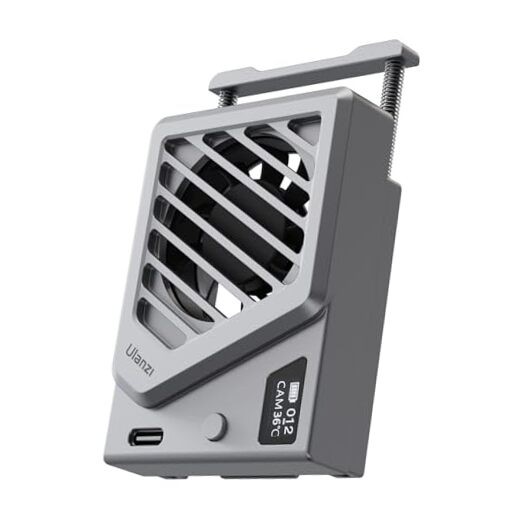 Upgrade Camera Cooling Fan w Spring Installation Flexible Mount for Silver
