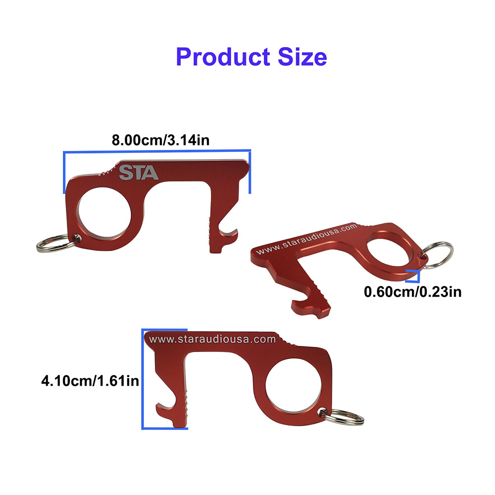 8PCS Contactless Keychain No Touch Hand Tool Anti-Microbial Keychain