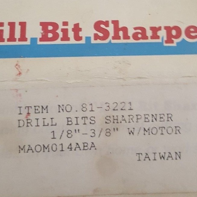 Stonycraft drill bit sharpener Motor Unit ONLY!!