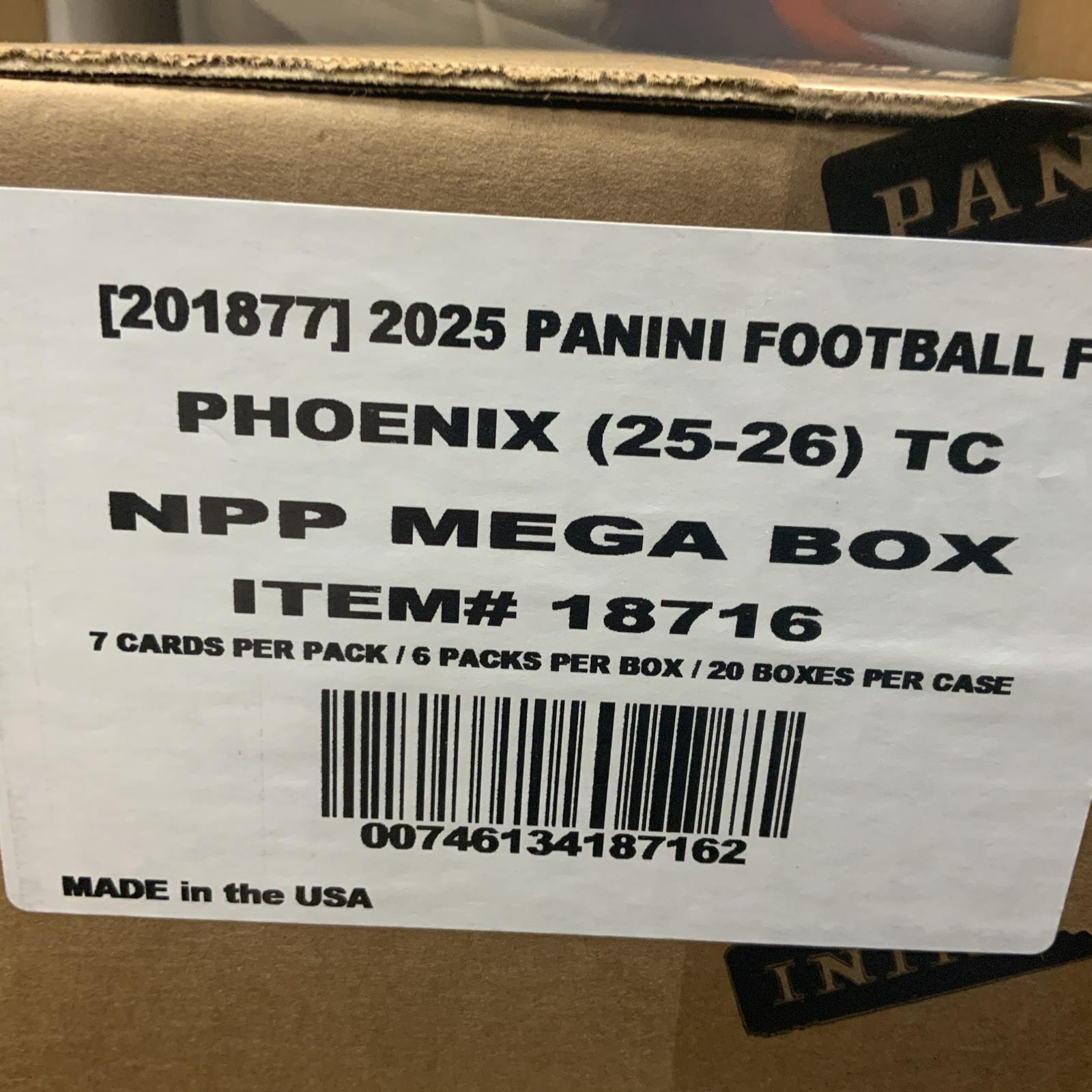 2025 Panini Football Phoenix Mega Factory Sealed Case Of 20 Boxes