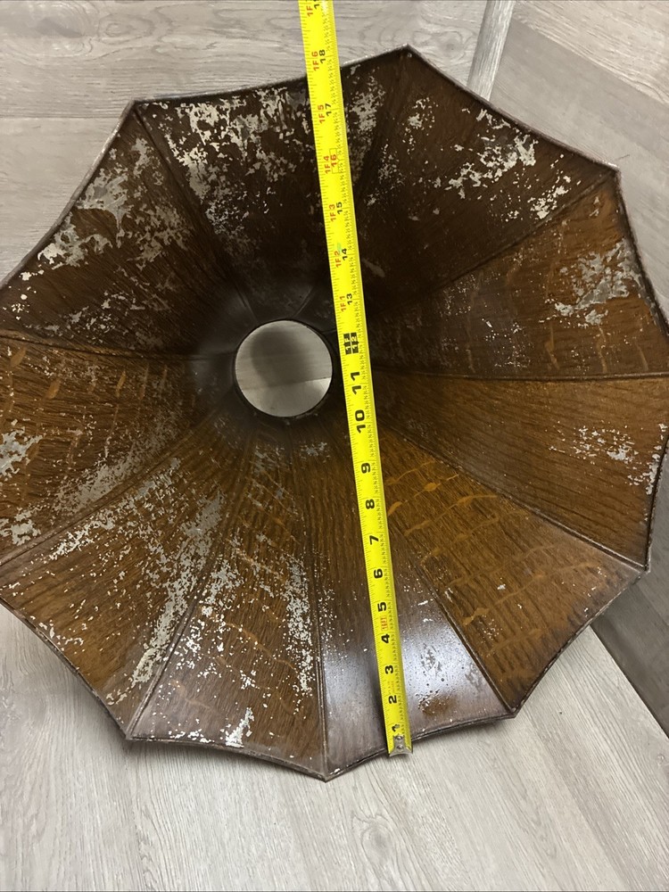EDISON PHONOGRAPH CYGNET HORN GRAIN PAINTED BELL SECTION
