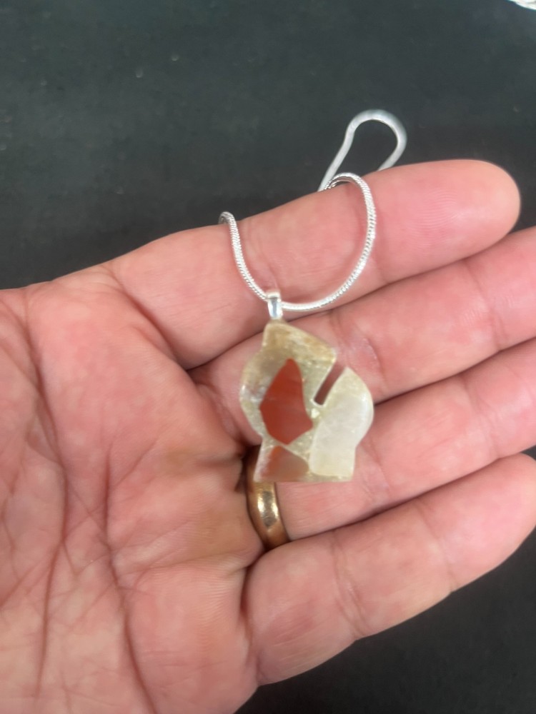 Pudding Stone Pendant Michigan shape
