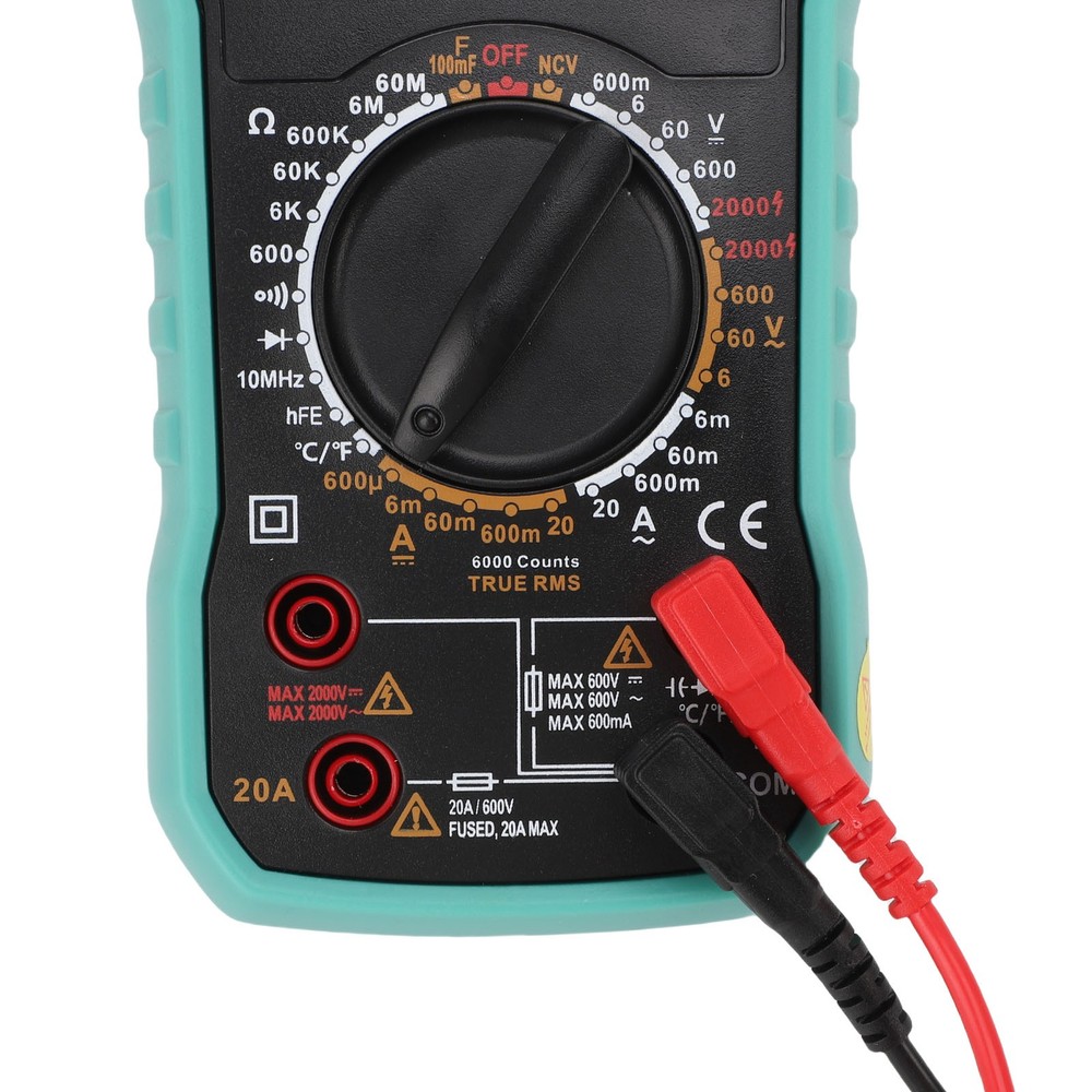 Digital Multimeter 6000 Counts Tester 2000V Voltage Current Capacitance Testing