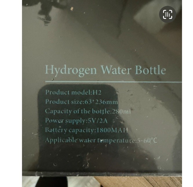 Quantum Quench Hydrogen Electronic Water bottle - NEW H2 Model 280mL