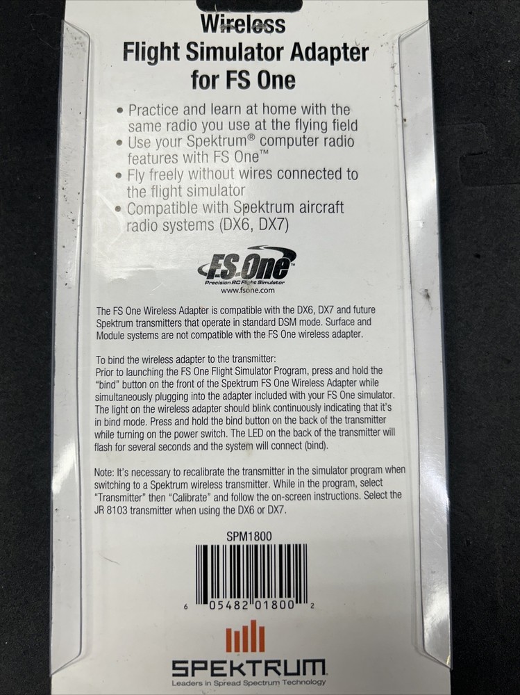 Spektrum Wireless Flight Simulator Adapter For FS One SPM1800