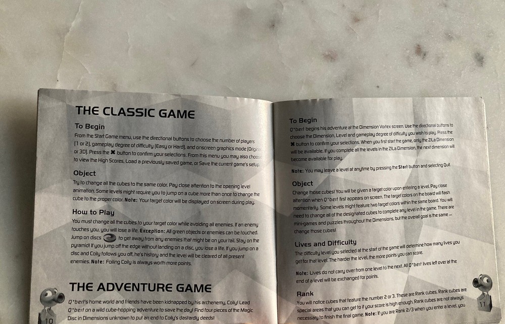 Q*bert | PS1 | Manual Only