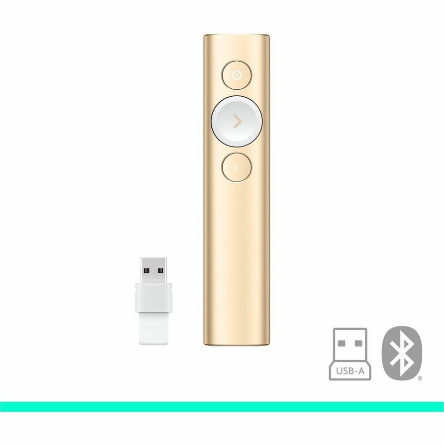 Logitech Spotlight Presentation Remote Control - Gold
