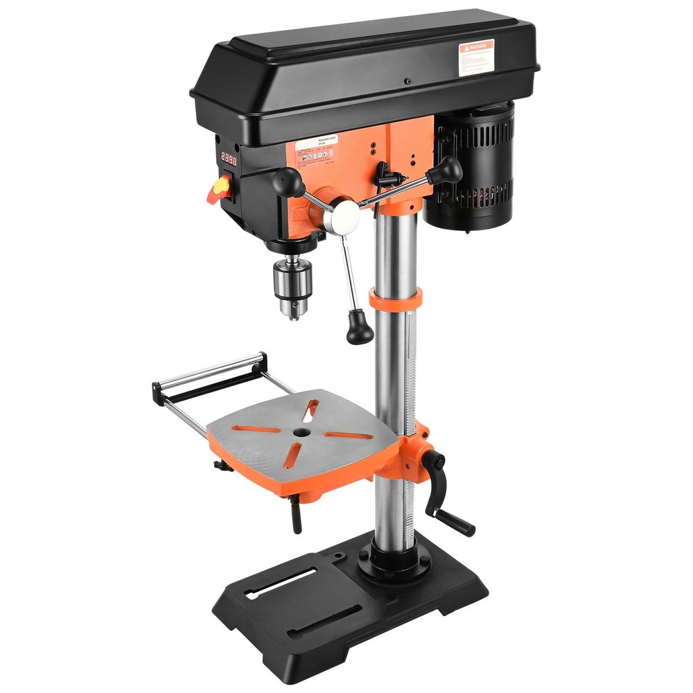 12in Variable-Speed Drill Press, 5A Induction Motor, 45° Tilt Table