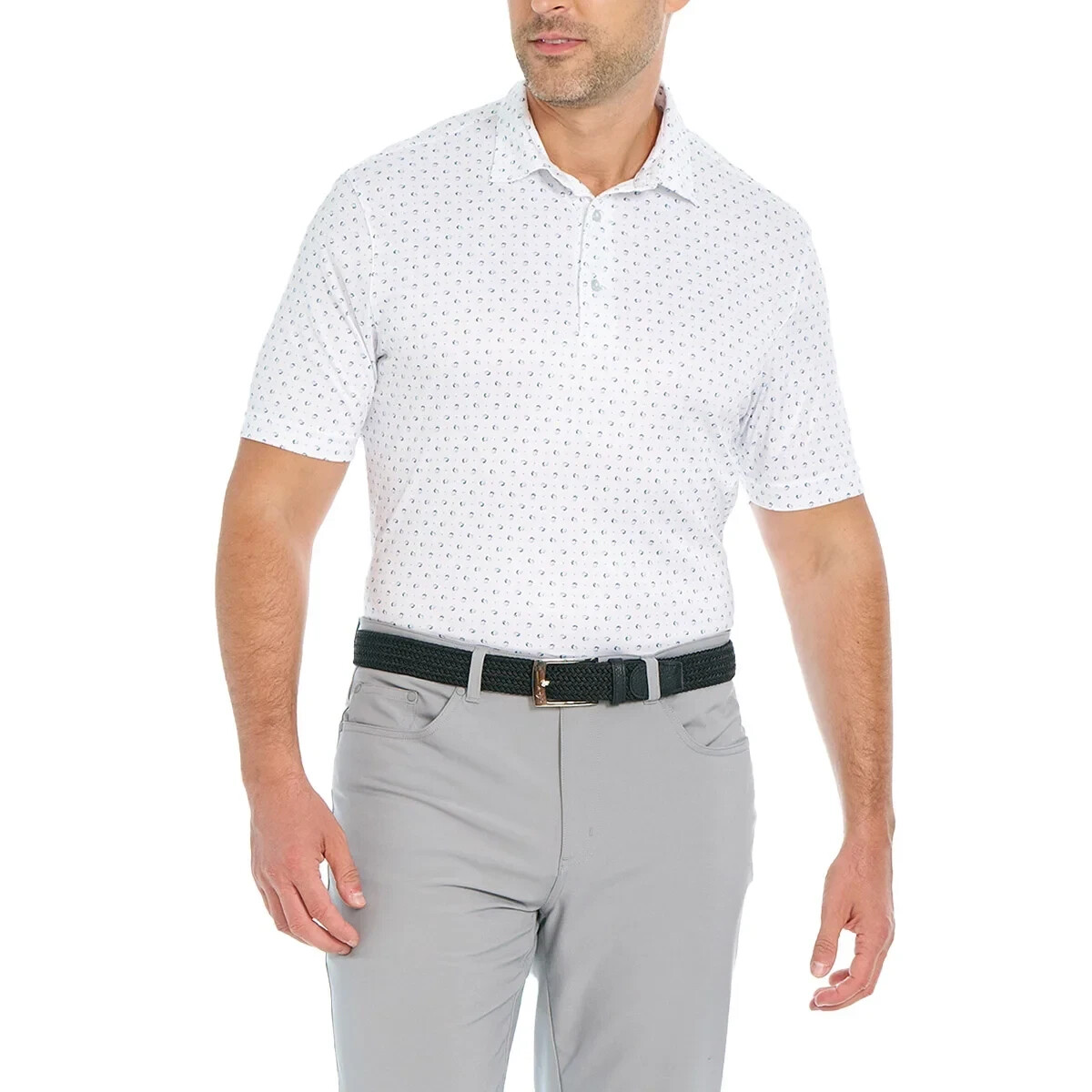 Greg Norman ML75 Men's Short Sleeve Polo Shirt White XL