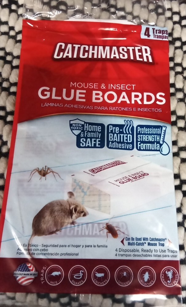 Mouse & Insect Glue Boards 4 Pack Pre-Baited