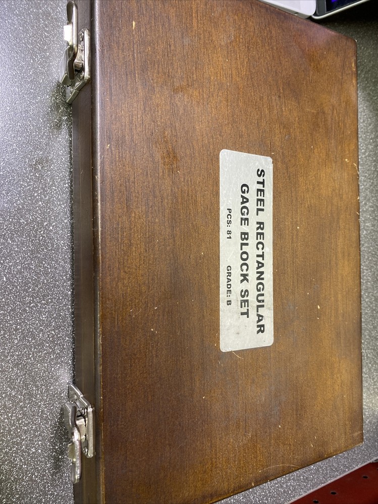 Rectangular Gage Block 81 PCS Set W/ WOODEN CASE - Used -Excellent Condition