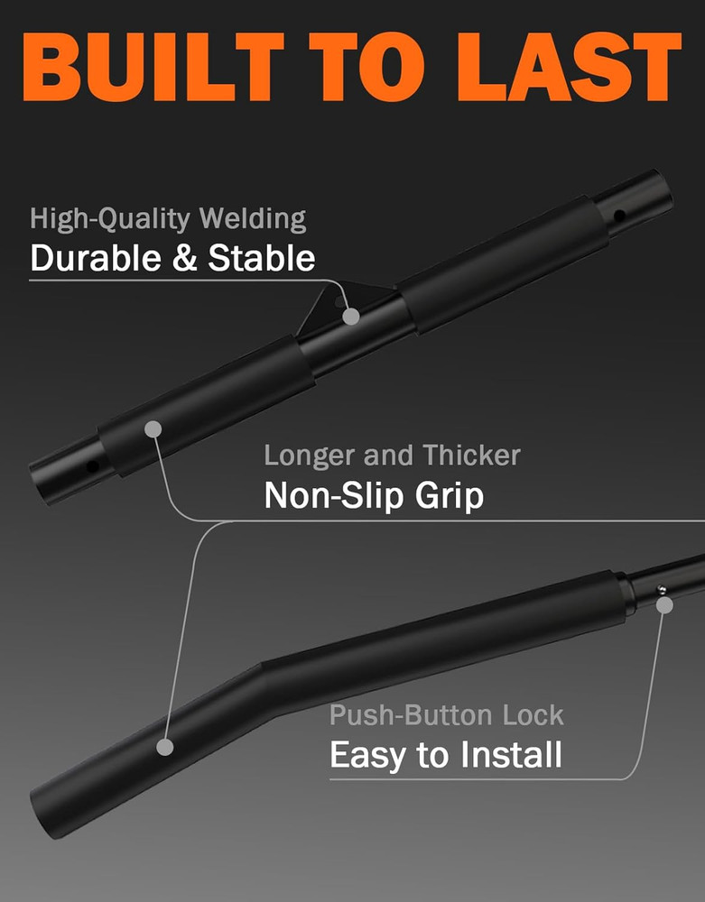 40'' LAT Pulldown Bar Attachment for Pulley Cable Machine, Full-Length Non-Slip