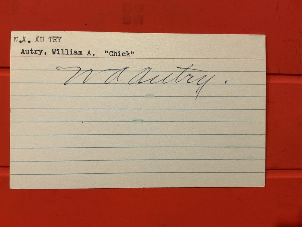 Chick Autry🔥🔥MLB Debut: 1907 Cincinnati Reds 🔥🔥Autograph🔥🔥