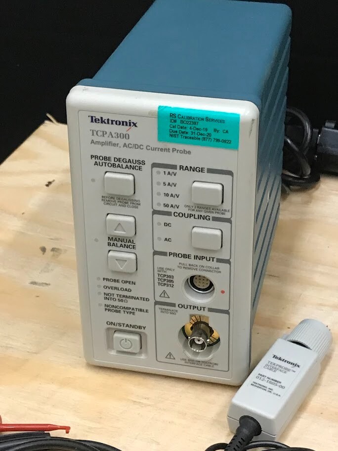 Tektronix TCPA300 + TCP312 AC/DC Current Probe System – 30A