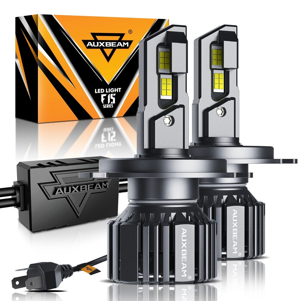 2x AUXBEAM H4 9003 LED Headlight Bulbs CANBUS High Low Beam 20000LM Super Bright