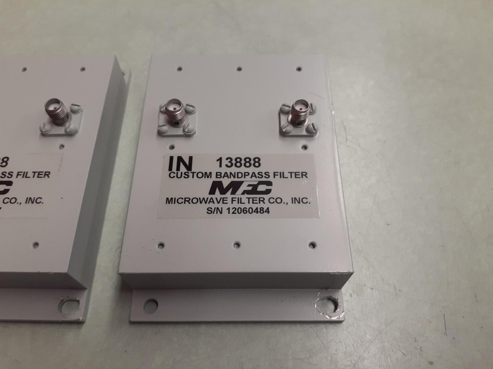 (2) Microwave Filter Co. 13888 Custom Bandpass Filter