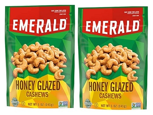 Emerald Nuts Honey Glazed Cashews 2 Pack