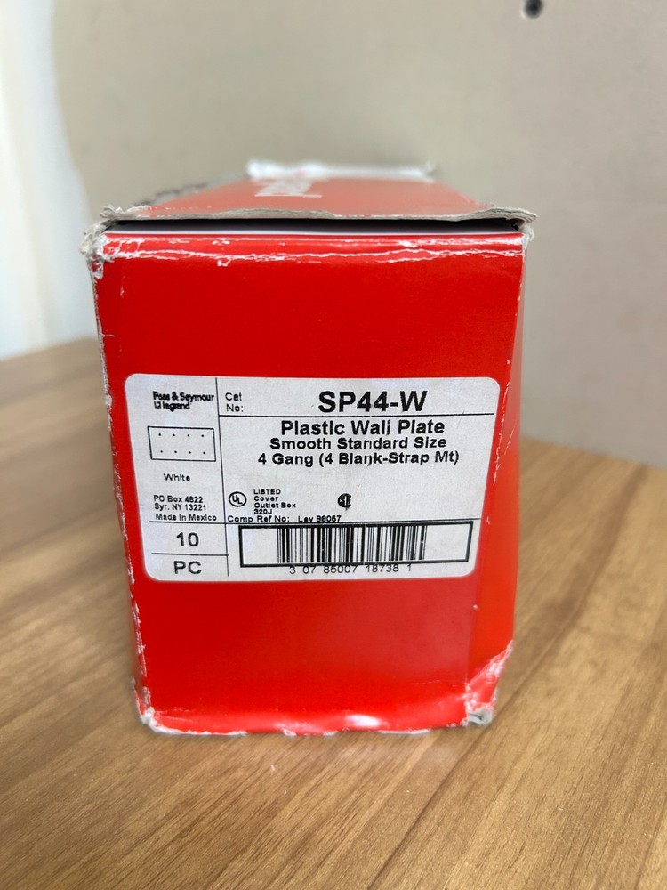 Legrand SP44-W Plastic Wall Plate Smooth 10 Pack