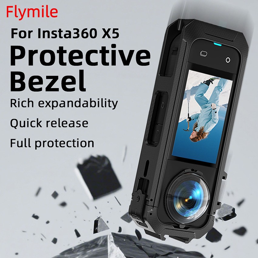 For Insta360 X5 Camera Plastic Case Rabbit Cage Accessory Protective Cover Frame