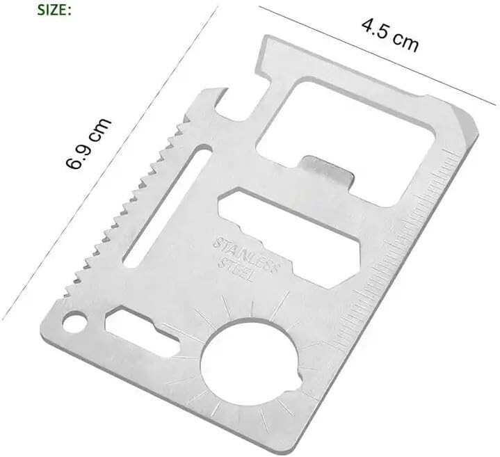 11 in 1 Wallet Multitool | Stainless Steel