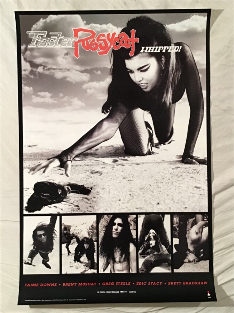 Faster Pussycat 1992 Promo Poster Whipped New Condition