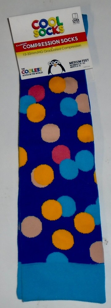 NWT COOL SOCKS COMPRESSION SOCKS / OVER THE CALF  Size: MEDIUM / 5-10 / 6-8