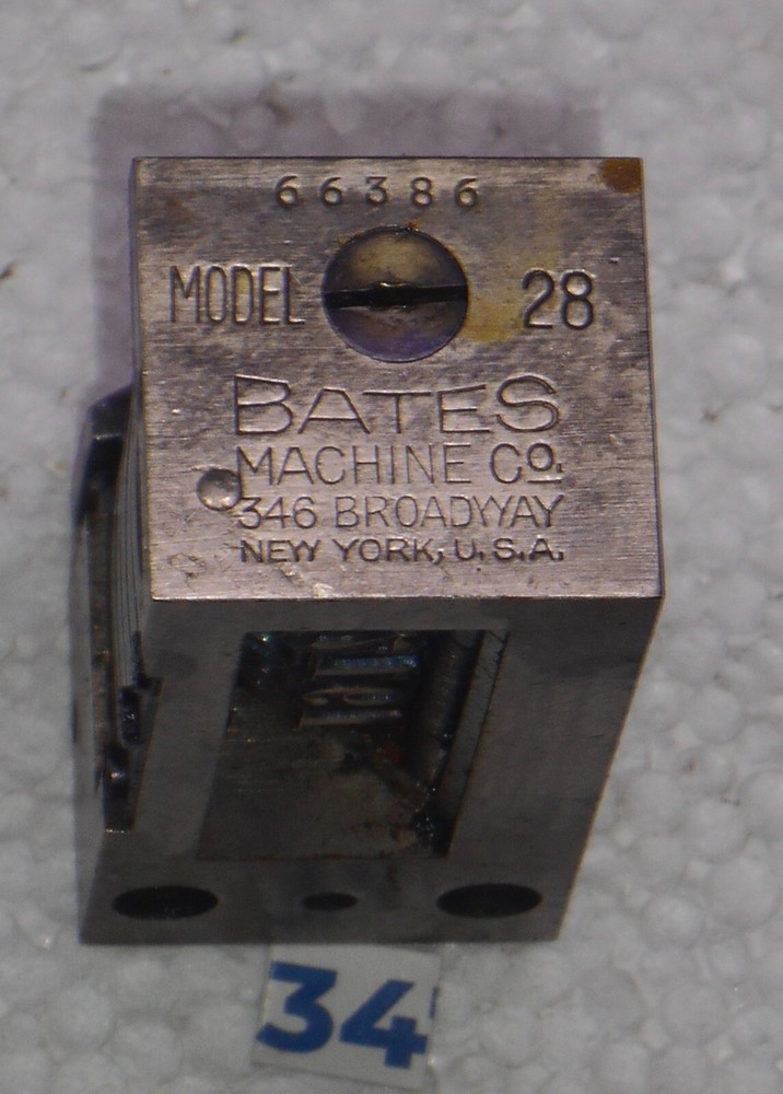 BATES Reverse Letterpress Numbering machine | 34
