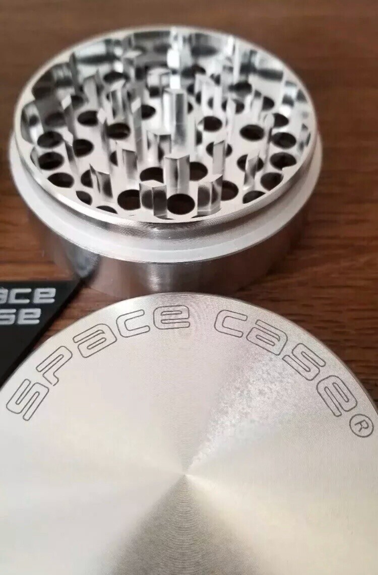 SPACE CASE Grinder Magnetic Herb - Medium 2.5 inch (SILVER) 4 Pcs - US SELLER