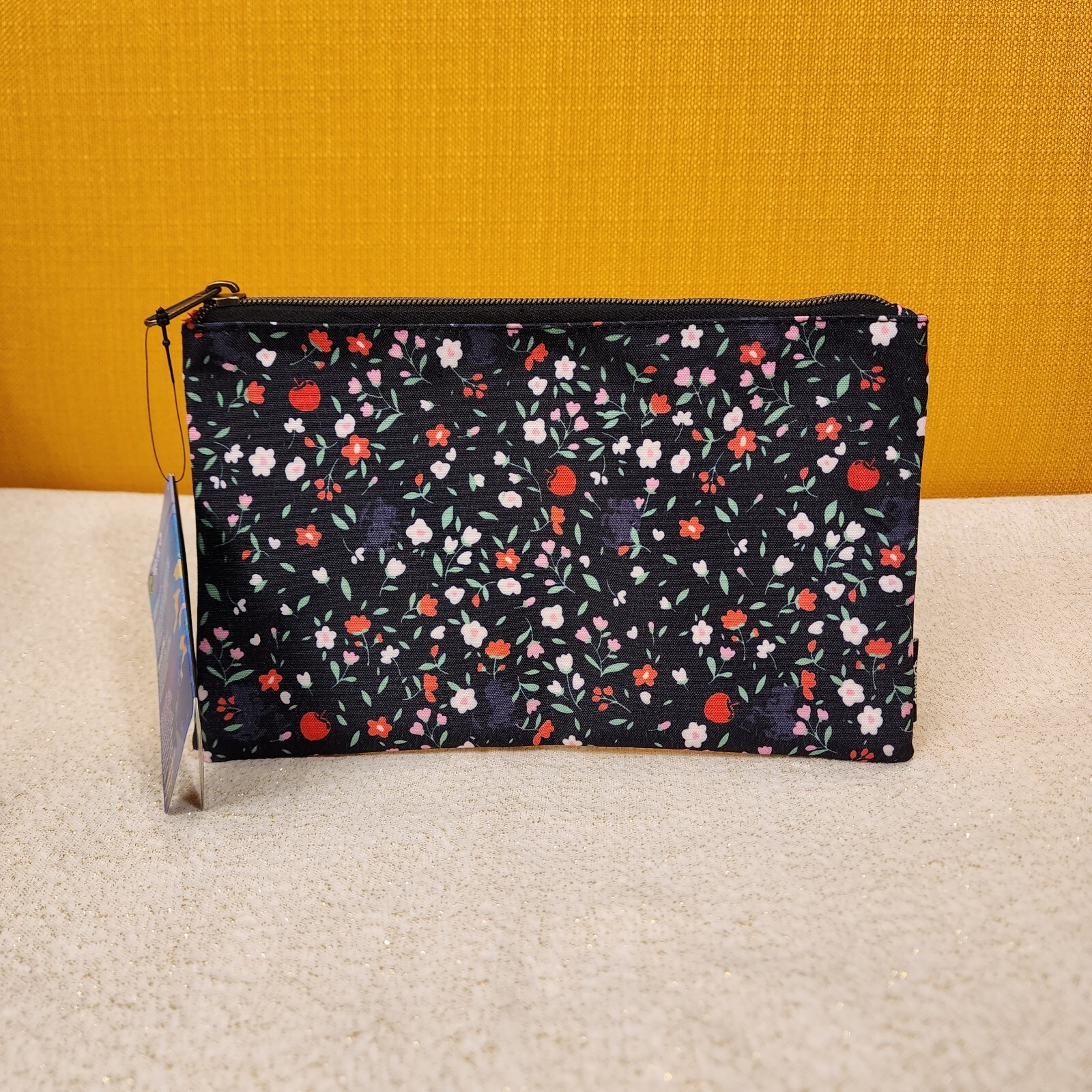 Loungefly Disney Villains Poison Apple Snow White Floral Cosmetic Makeup Bag NEW