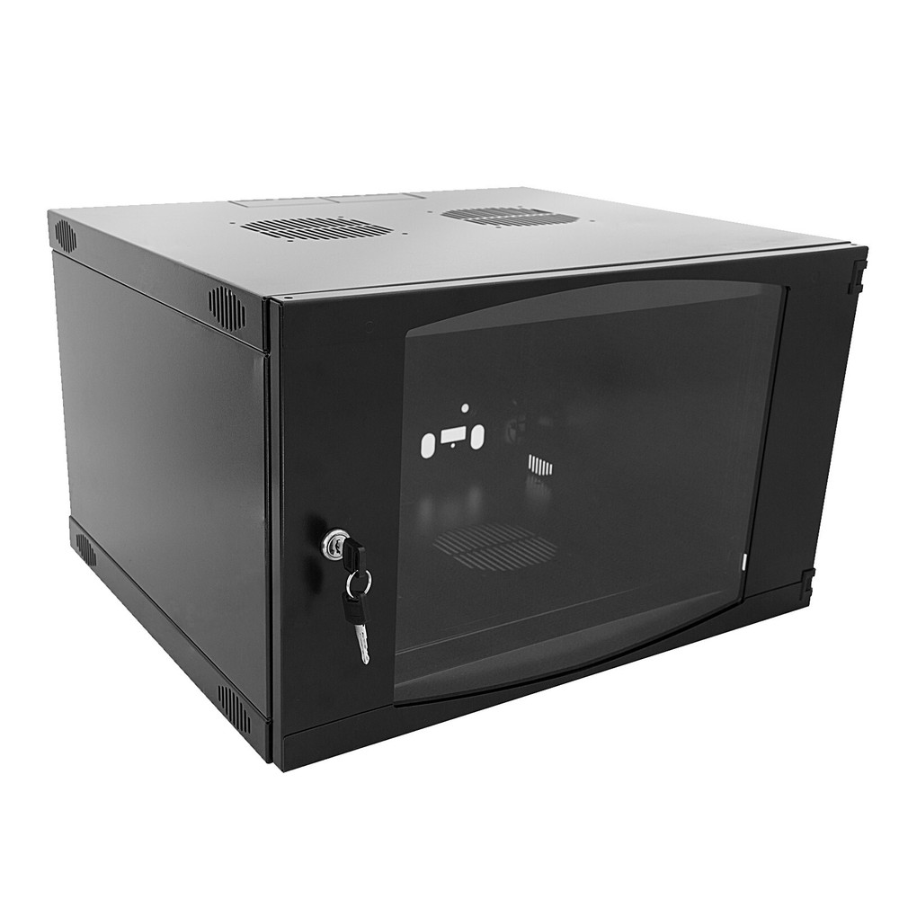 6U WALL MOUNT IT NETWORK SERVER Data CABINET 19" 450MM DEEP  DOOR/PANEL LOCKS