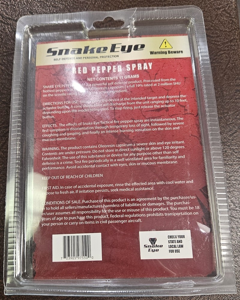 Snake Eye Red Pepper Spray