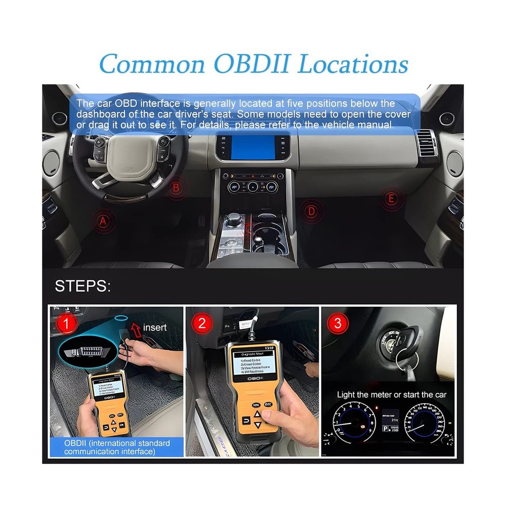 AUCELI OBD2 Scanner Code Reader for Car Check Engine, CAN Diagnosti... Fast Ship