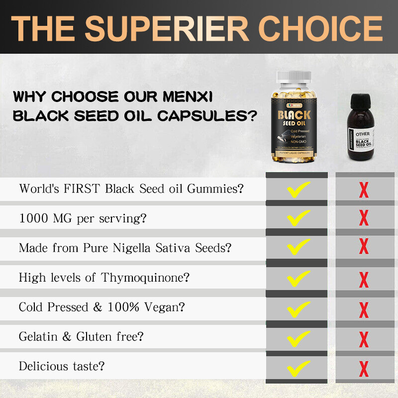 Black Seed Oil - 100% Pure Cold Pressed Cumin Nigella Sativa Vegan NON GMO