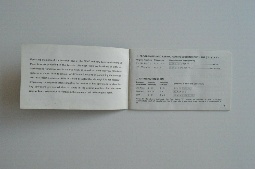 SC-40 Scientific Calculator Application Guide and Operating Examples