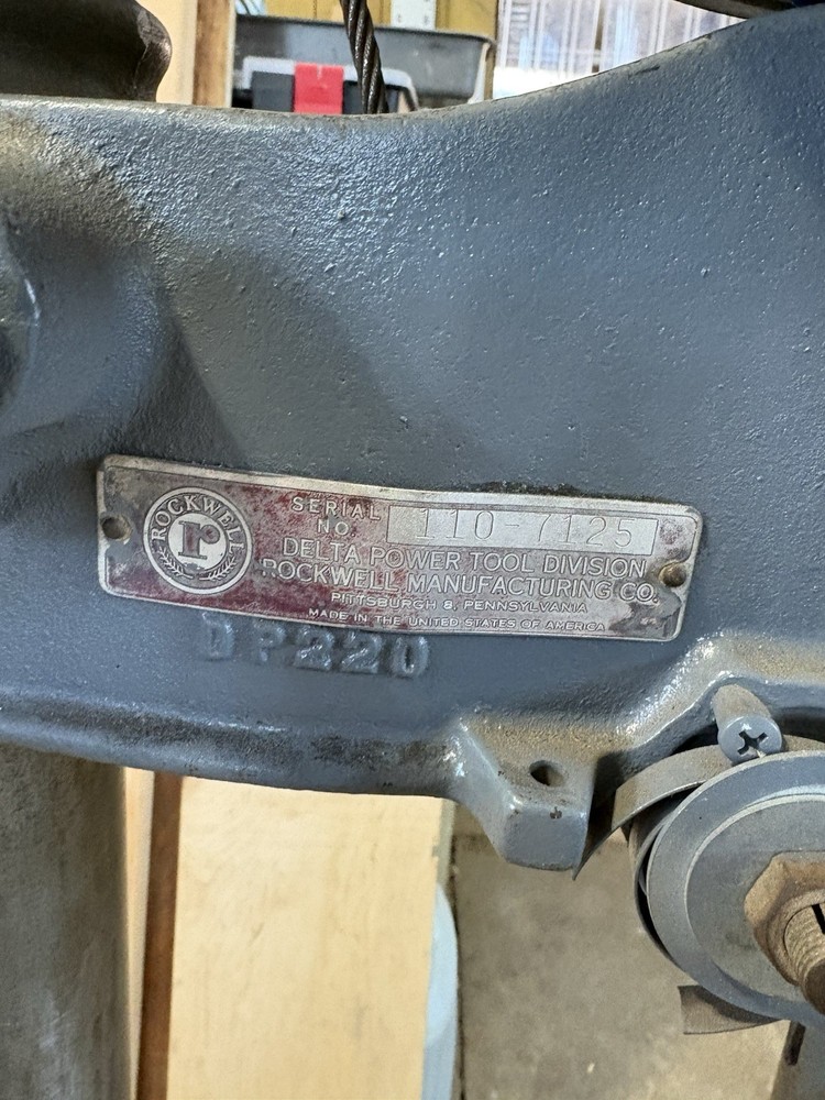 Vintage Delta DP 220 Table / Bench Mount Drill Press