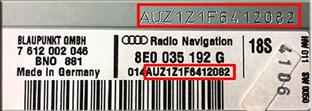 Audi Radio Unlock Code Service – All Models Concert Chorus RNS-E