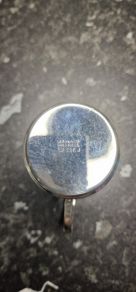 Antique Solid Silver 1944 Mug Sheffield Walker And Hall Hallmarked 135g