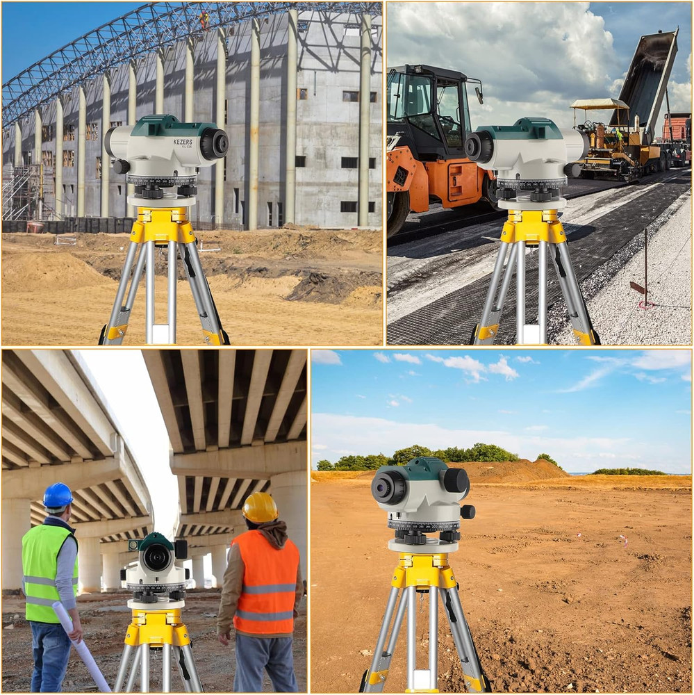 32X Automatic Optical Level Kit with Self- Leveling Magnetic Dampened Compensato