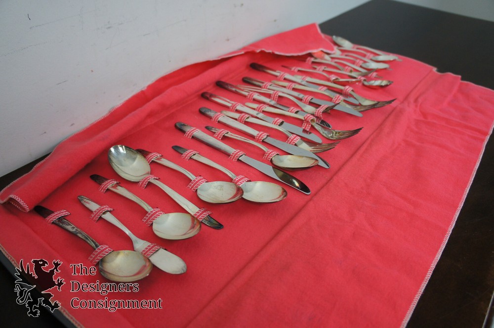 52 Piece Supreme Silverplate Flatware Set Concept Pattern Mid Century Modern